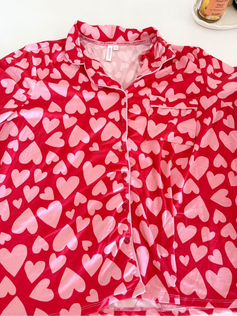 Red & Pink Heart Pajama Set - Picture 2 of 5